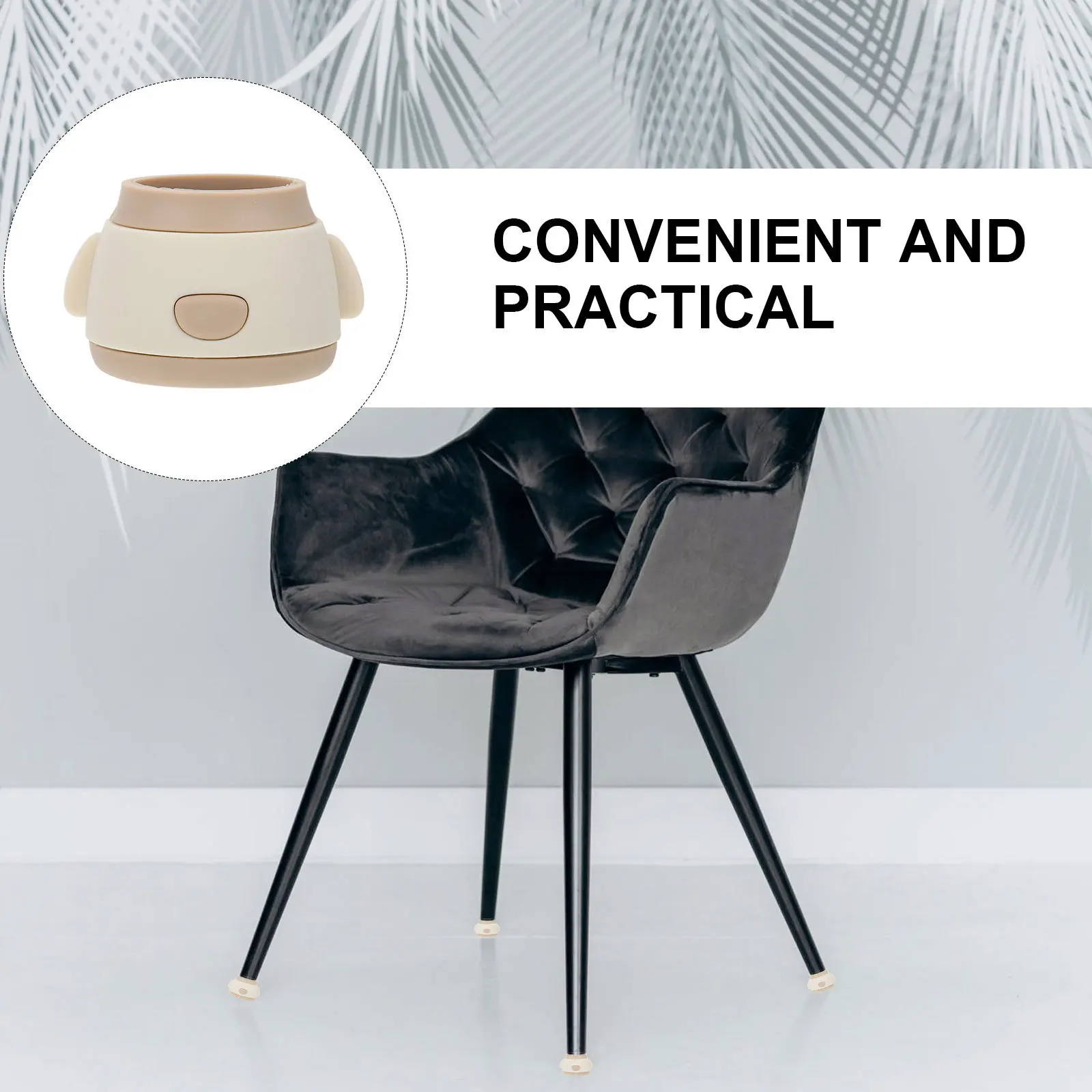 

8Pcs Chair Feet Caps Non-Slip Table Leg Protectors Soft Material Furniture Protective Cover for Tiles and Laminate Floors