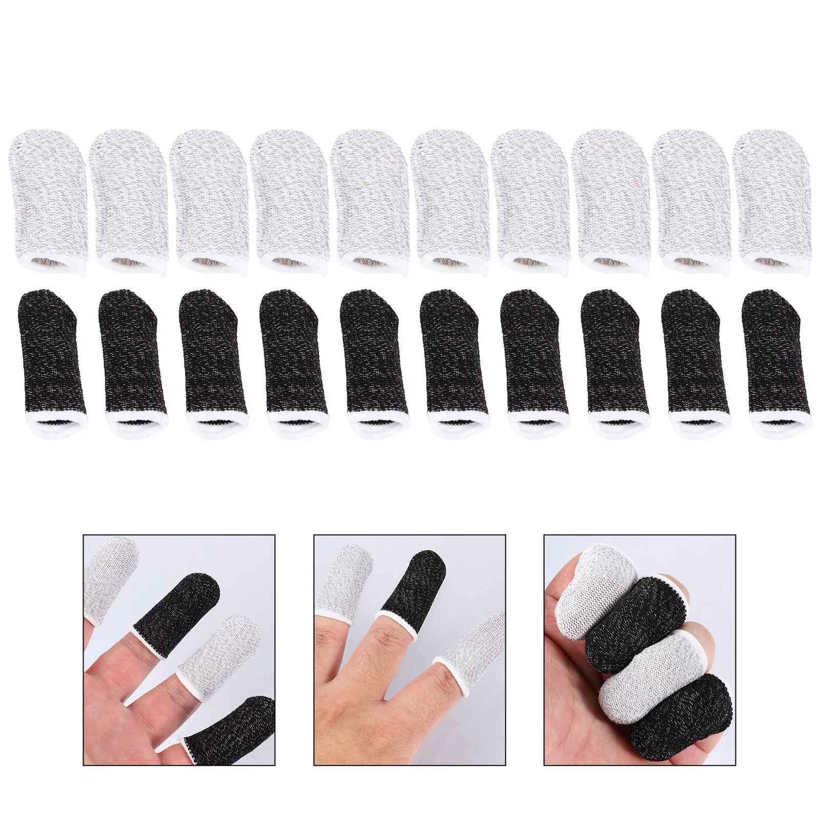 

20Pcs Mobile Game Finger Sleeves Breathable Anti-Sweat Touchscreen Thumb Covers Elastic Gaming Finger Cot for Phone Game