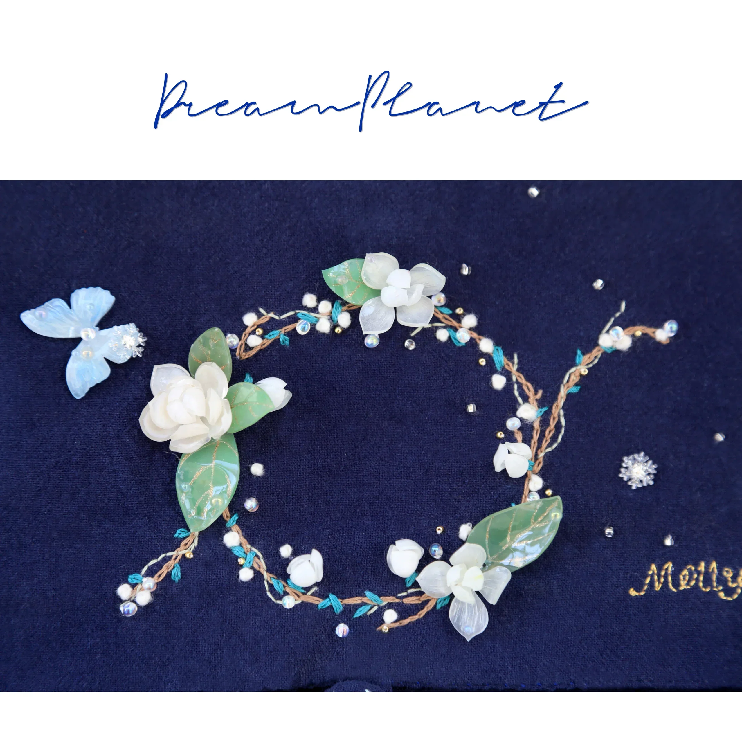 Anime Love and Deepspace Zayne Cosplay jazmín copo de nieve bolsa de tela dibujos animados bordado a mano Tas Kain bolsas de lona adorno de Navidad