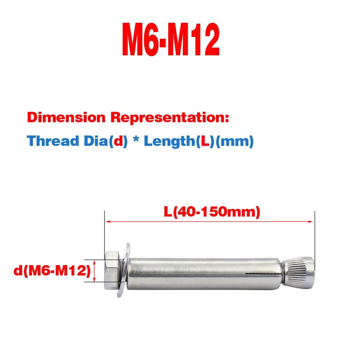 

304 Stainless Steel Inner Expansion Bolt M6M8M10M12