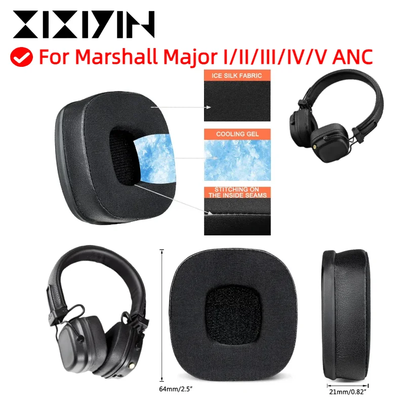 

Replacement Earpads for Marshall Major I/II/III/IV/V ANC Headphones Earmuff Ear Cushion Pads