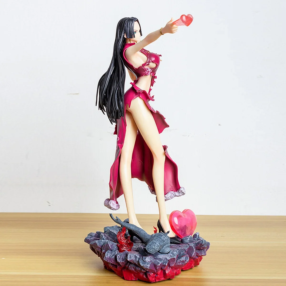 Boa Hancock Anime Figura Modelo Brinquedos, GK, Luz com Den Den, Mushi, Manga Estátua, Estatueta de Ação, Sexy Beauty Girl, 32cm, 1 Pc