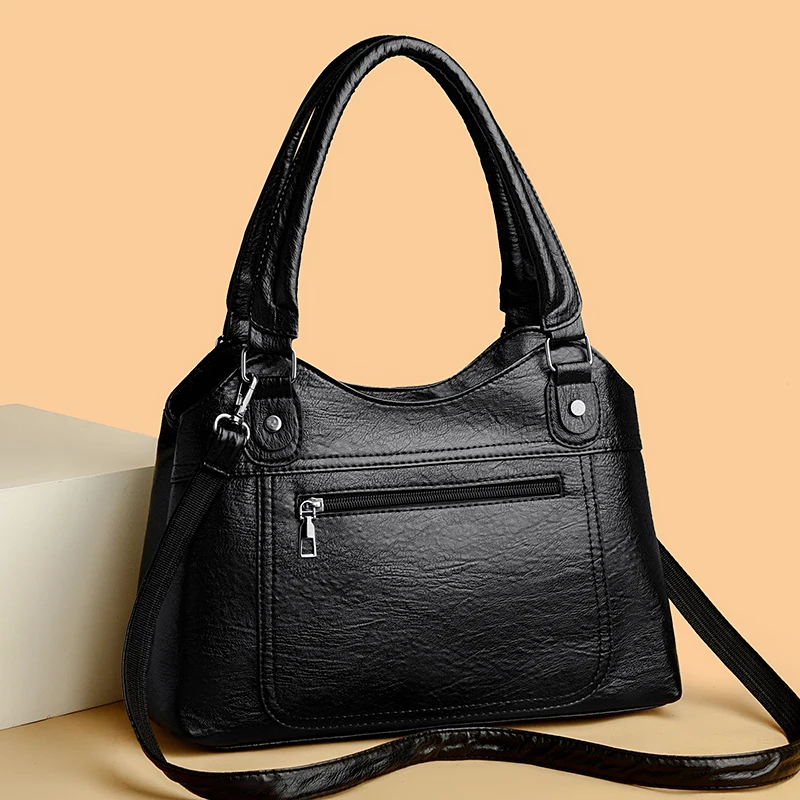 

Designer Women Soft Leather Handbags Luxury Female Shoulder Crossbody Bag Brand Casual Totes Ladies Shopper Messenger Boston Bag