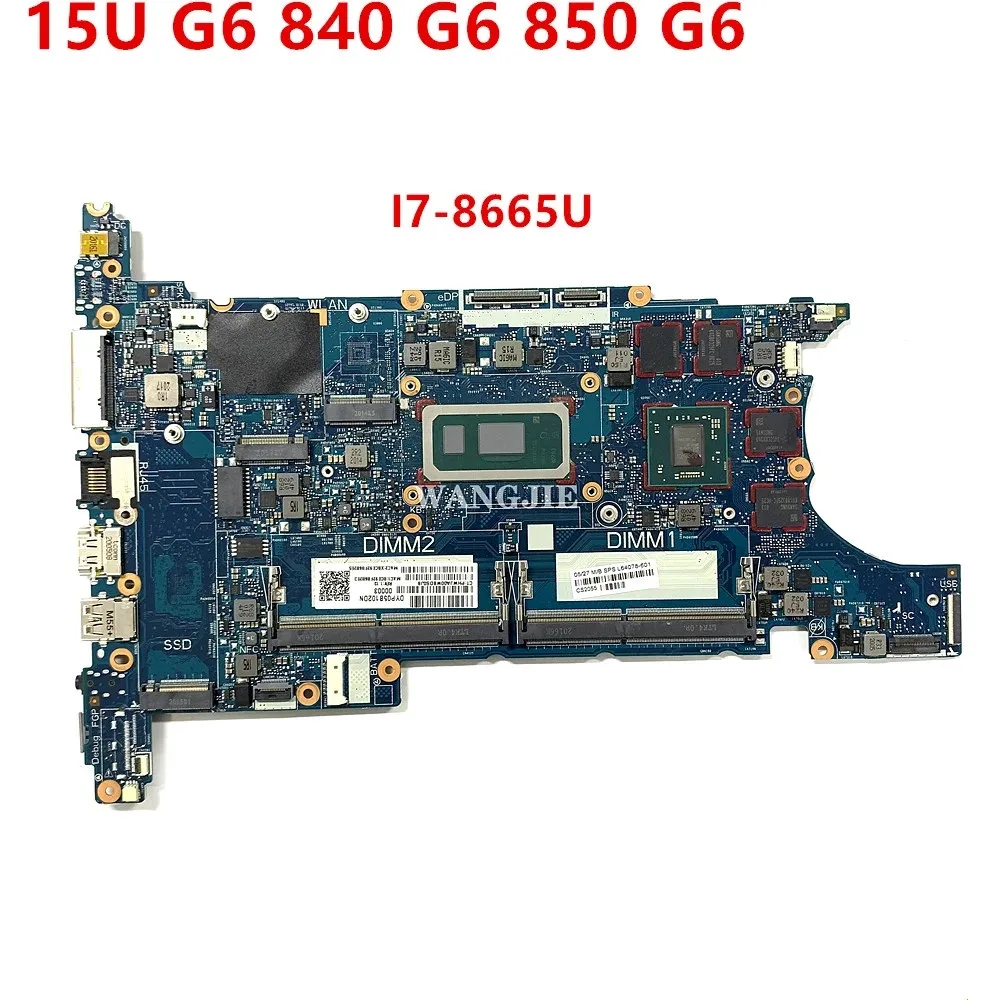 

Материнская плата для ноутбука HP ZBOOK 15U G6 840 G6 850 G6 HSN-I24C L64078-601 L64078-001 6050A 3022501 В И7-8665У 216- 0923010