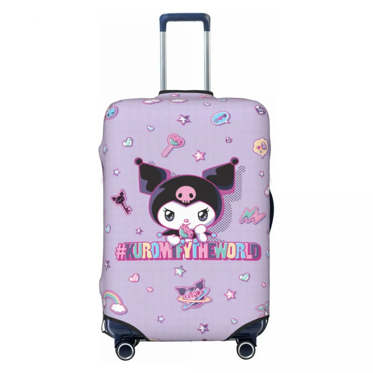 Sanrio Kuromi Luggage Suitcase Covers Print Luggage Cover Protector Scratch Resistant Travel Accessories Fits 18-32 Inch