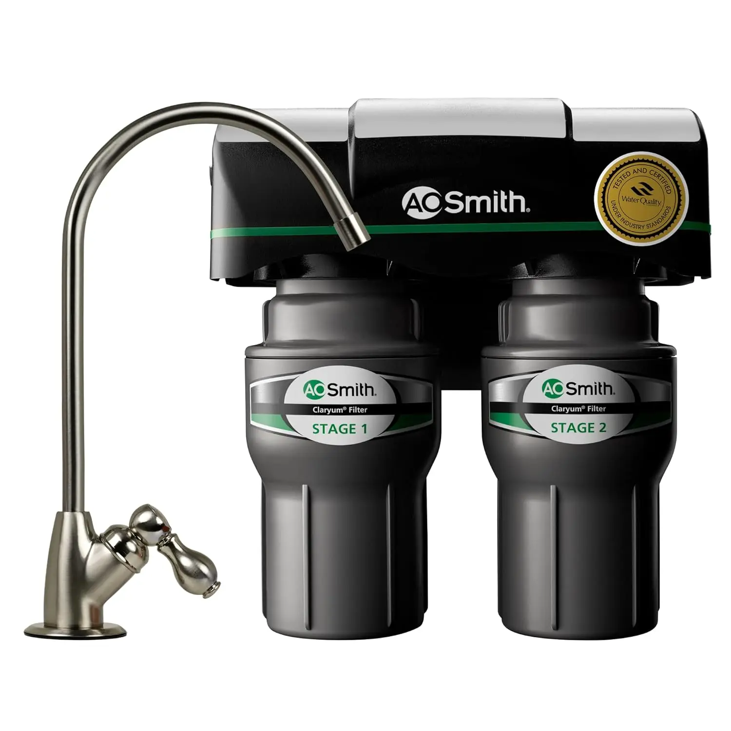 

Under Sink Water Filter System - Reduces PFAS, Lead, Chlorine in Drinking Water - 2-Stage Kitchen Filtration