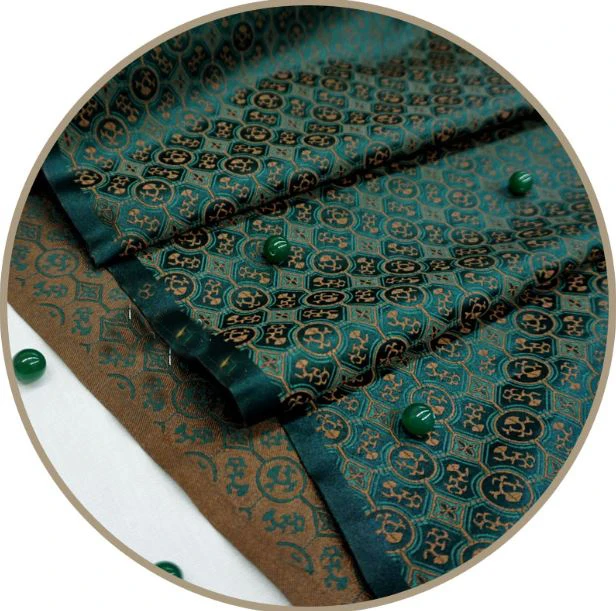 High Quality Damask Satin Brocade Jacquard Fabric Costume Upholstery Furniture Curtain Clothing Material By Half Meter