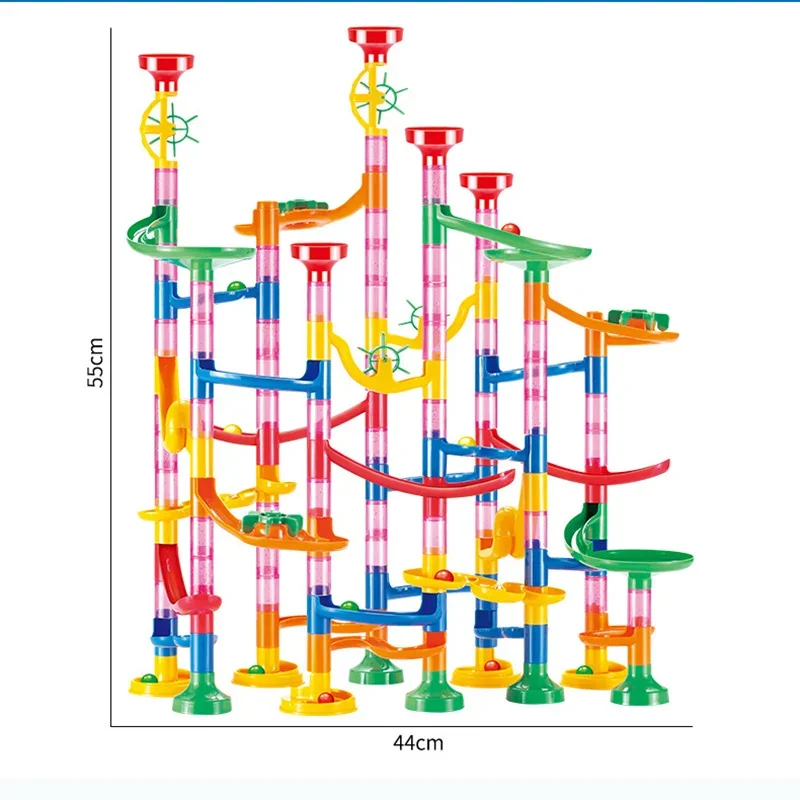 Marmor laufen Bausteine Murmeln Rutsch spielzeug für Kinder DIY Kreativität Konstruktor pädagogisches Geschenk