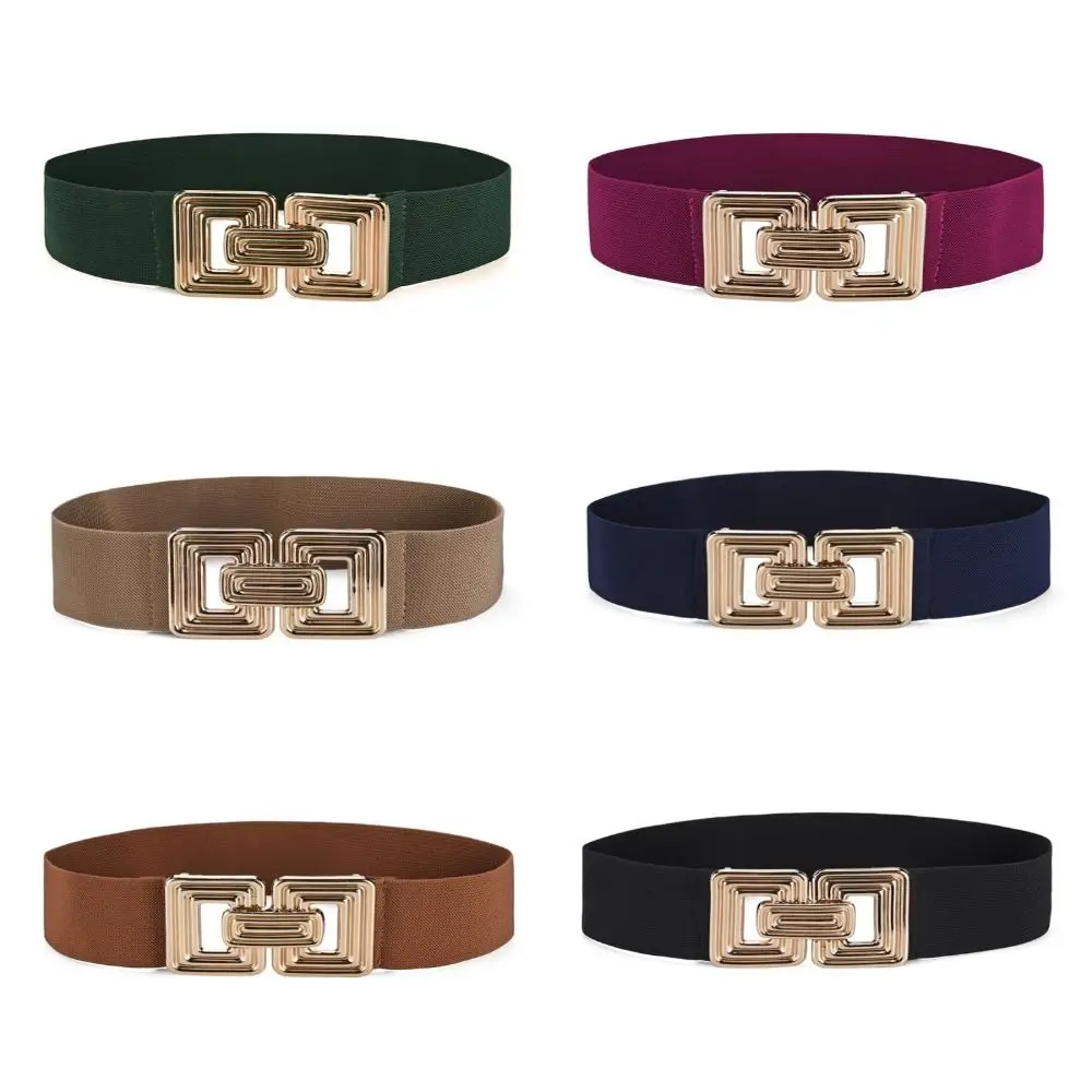 Luxe Effen Kleur Vrouwen Retro Riem Koreaanse Stijl Nylon Metalen Gesp Riem Brede Riem Tailleband Vrouwelijke Cummerbunds Lady