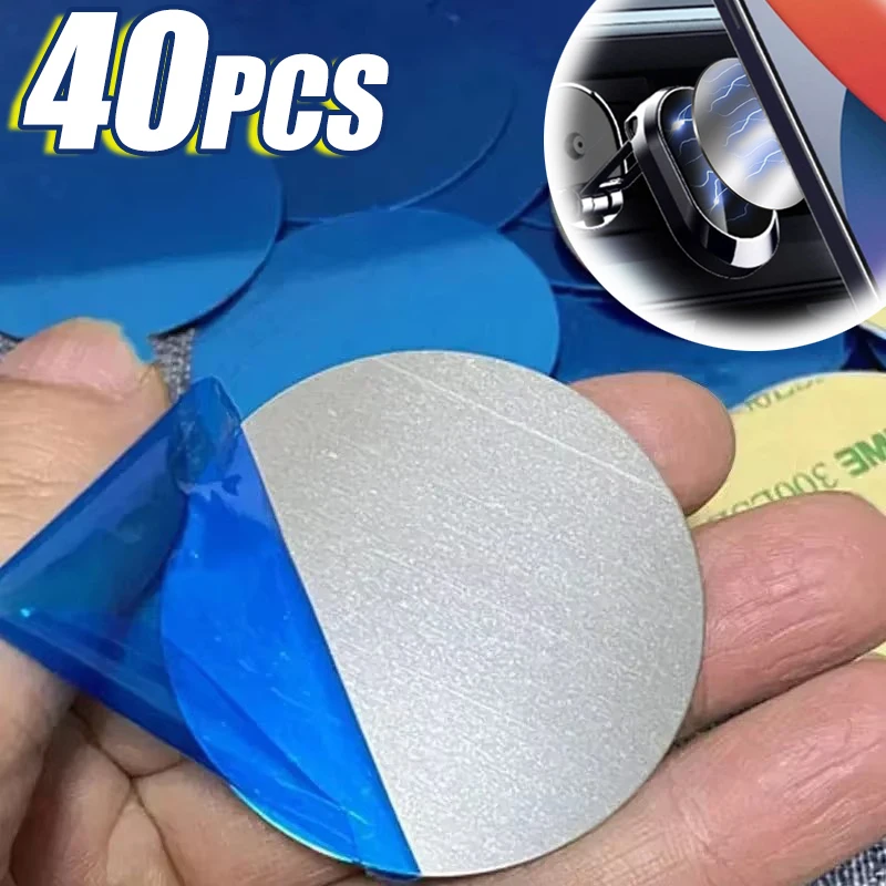 

40/20/1 Pcs Universal Magnetic Metal Plate Car Phone Holder Iron Sheet Sticker Stand Replacement Metal Plate Kit Magnet Mount
