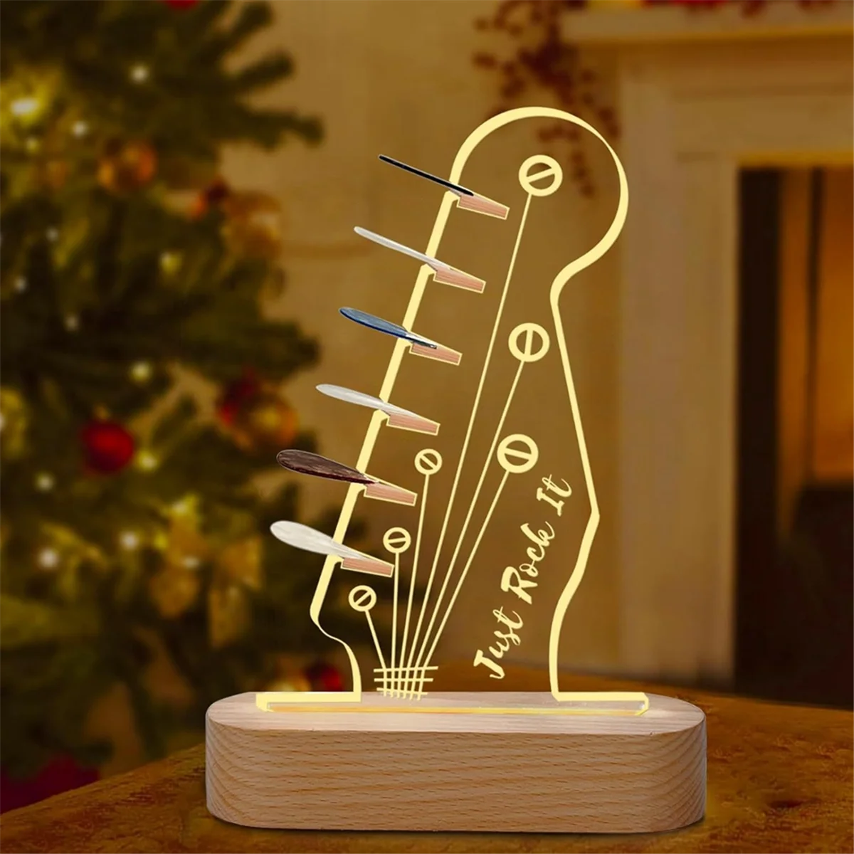 A51Q-Gitar Pick Display، رف تخزين اختيار مضيء، لقاعدة كمان القيثارة الكهربائية الصوتية البيضاوية