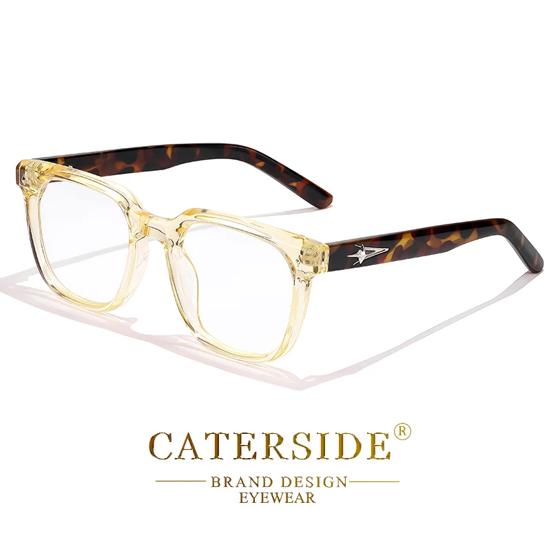 CATERSIDE Anti-Blaulicht-Brille für Herren, Markendesign, TR90, quadratische Rahmen, Brillen für Damen, Business, minimalistische Mode, transparente Gläser – Detail 15