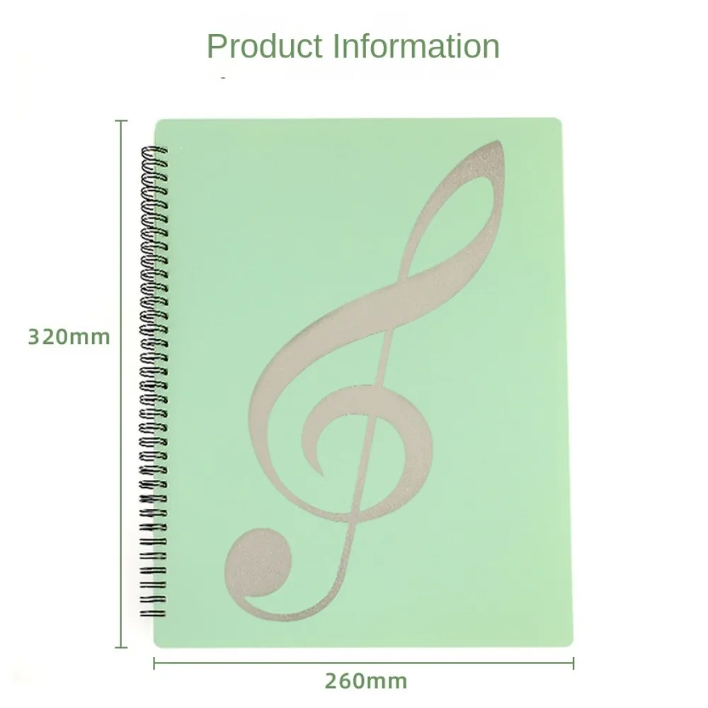 Flexible Multi-layer Music Score Folder Detachable 40 Pages Piano Music Score Folder Writable Fits Letter Size