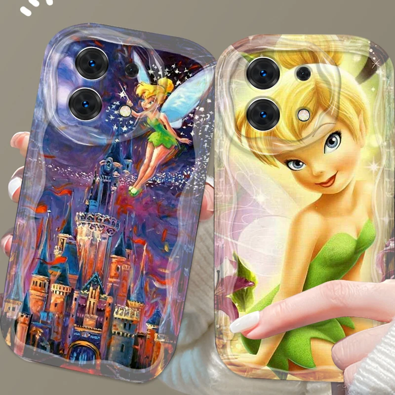 Disney Tinker Bell For Xiaomi Redmi Note 13 12 12S 11S 11 10 9 8 10A 9C 9T Pro Plus 5G Wave Oil TPU Phone Case