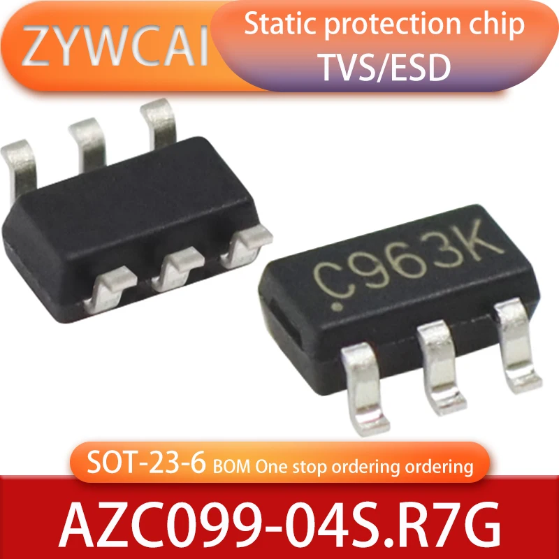 AZC099-04S.R7G SOT23-6 Capacitance ESD Protection Array LOW For High Speed Data Interfaces Static surge protection chip TVS ESD