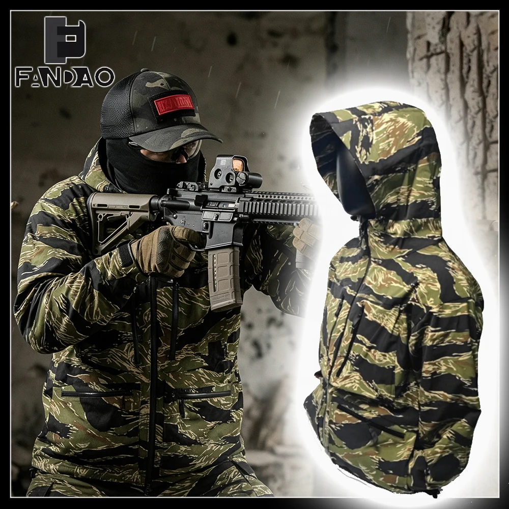 

Тактическая боевая куртка, мужская водонепроницаемая камуфляжная куртка из ткани рипстоп