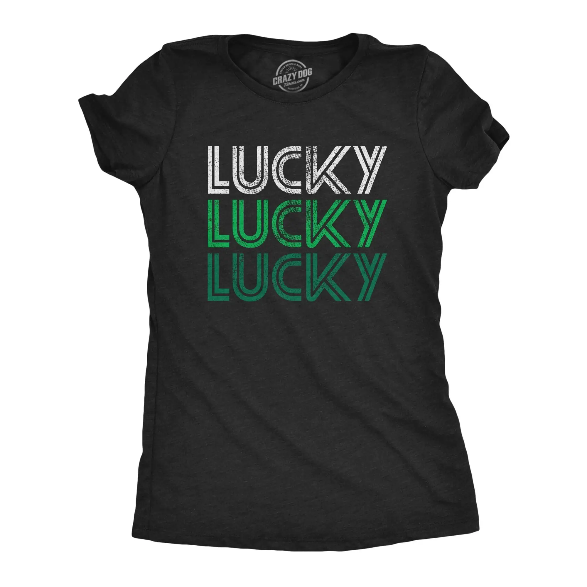 Lucky Clover T Shirt Irish Ireland Drinking Top Women Womens Offensive St Patricks Day