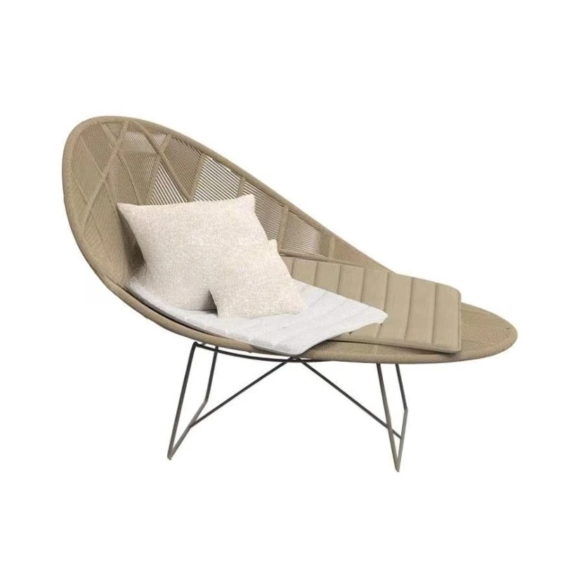 

Nordic villa outdoor, courtyard leisure table and chair coffee table three-piece balcony scenic bed and breakfast rattan chair