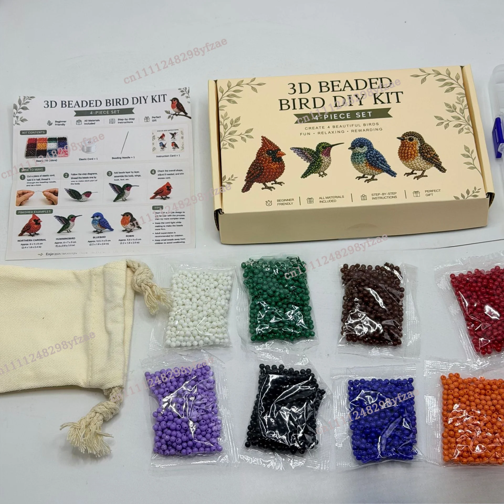 Nouveau kit d'artisanat 3D avec perles animales 2026 – Ensemble de perles faites à la main