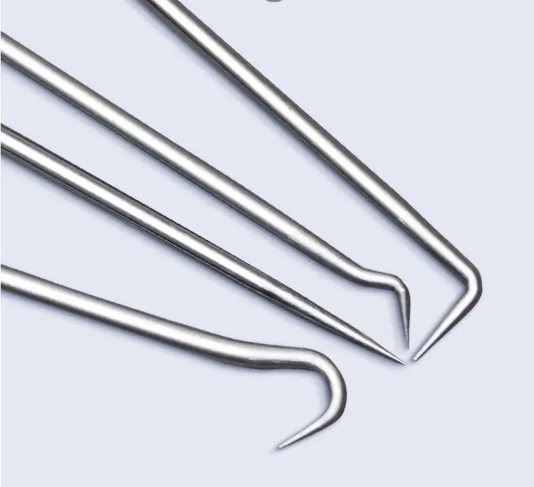 เหล็กโครเมียมวาเนเดียม 4 ชิ้น/เซ็ตแบบสั้นหรือยาว Mini Hand Hook ซีลน้ํามันไขควงวาดรถเครื่องมือบริการ