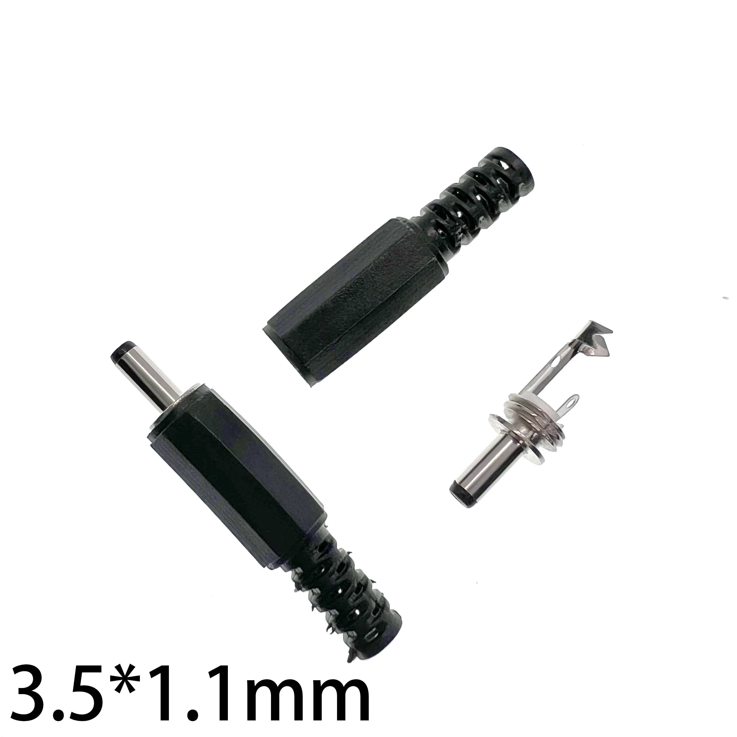 10Pcs 3.5x1.0/1.35mm 5.5x2.1/2.5mm 002 Power Plug Socket High Temperature Resistant