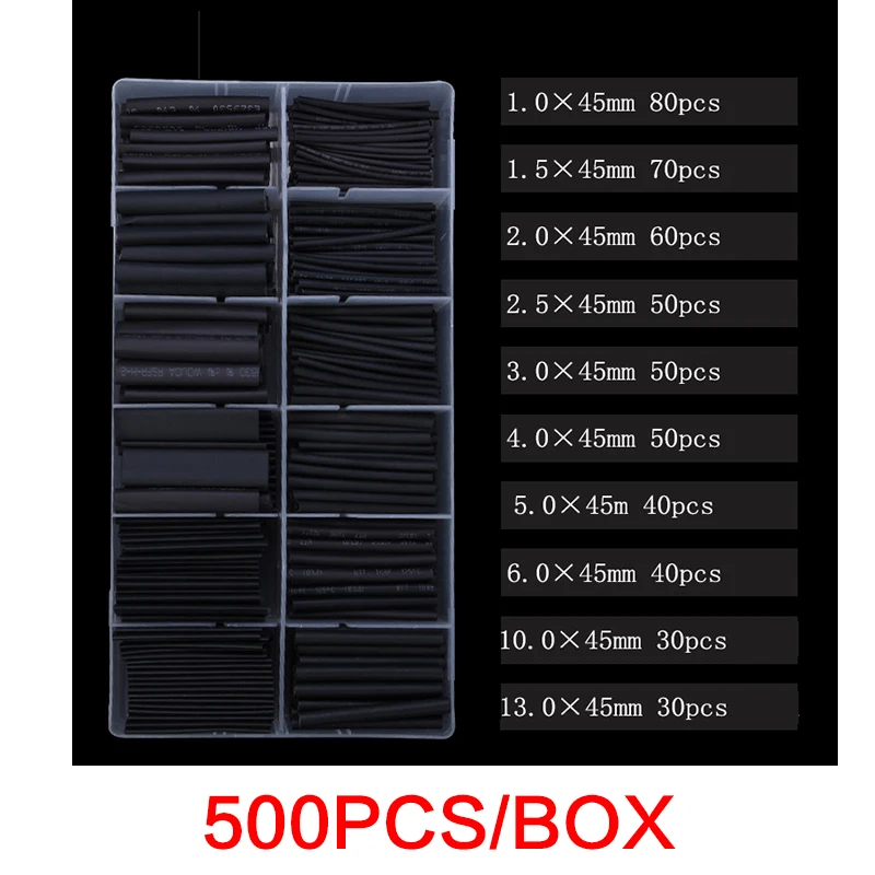 127-750 Uds. Juego de tubos termorretráctiles conectores de Cable envoltura de Tubo termorretráctil para Cable funda termorretráctil