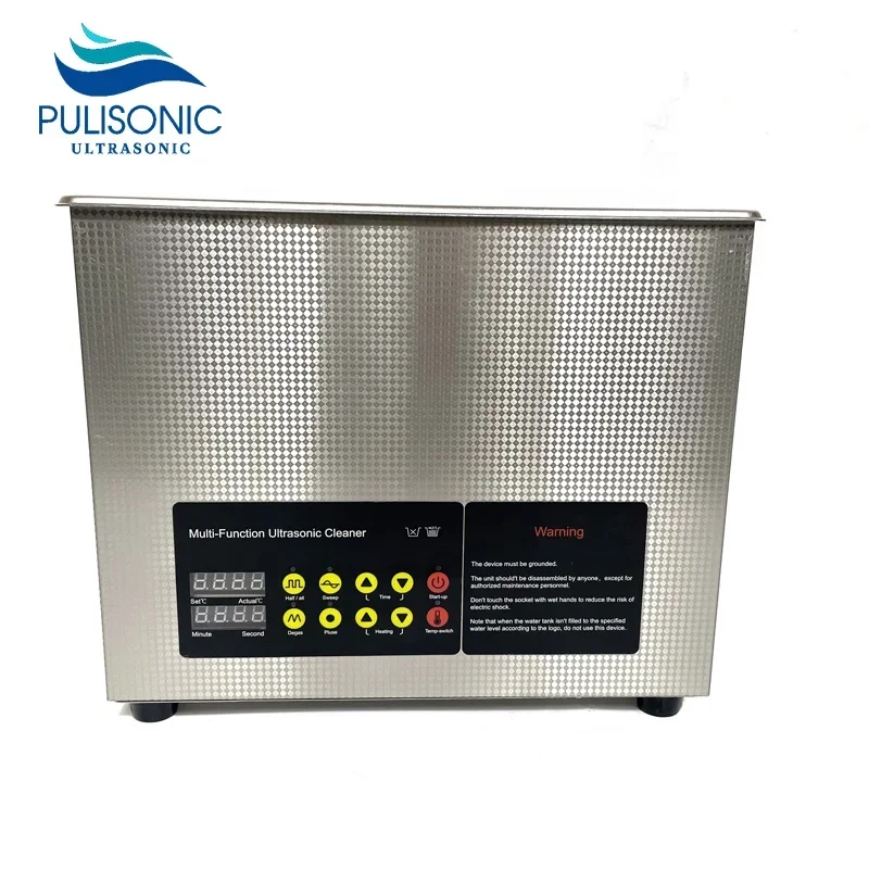 منظف بالموجات فوق الصوتية المنزلية الرقمية 15L 28 كيلو هرتز مع مؤقت/سخان/كنح/نبض للأجزاء المعدنية للغسالات