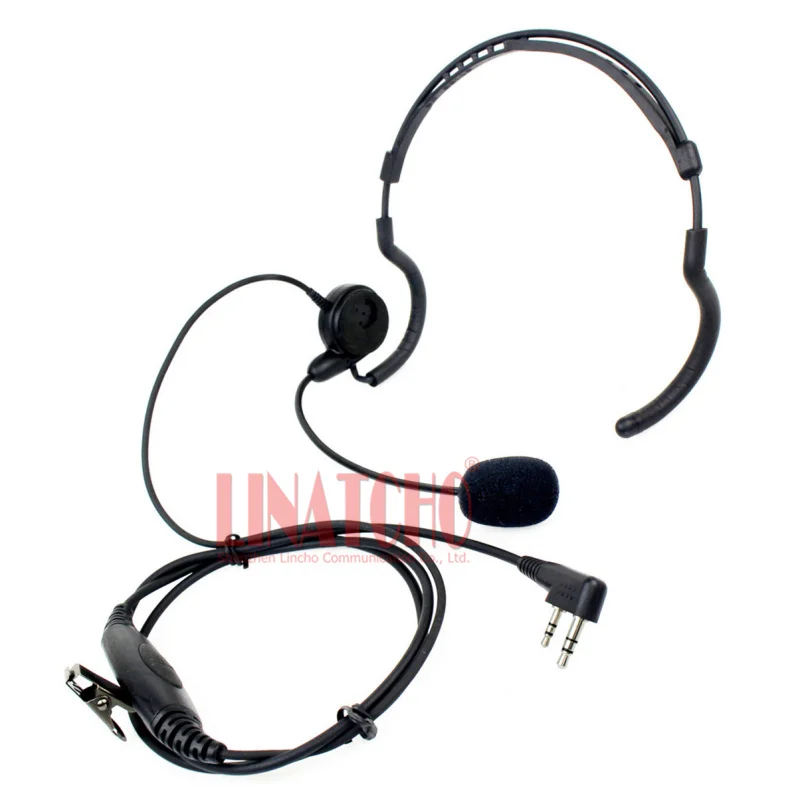 Neckband TK Walkie Talkie Microphone Headset Two Way Radio Headphone 2 Pin K Connector