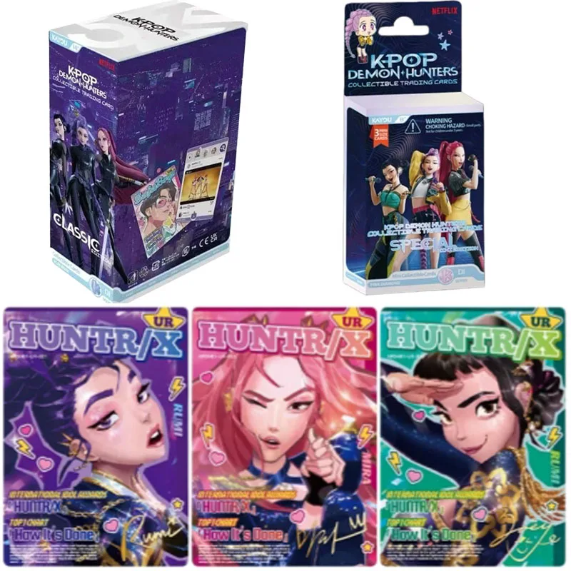 KAYOU K-Pop : Demon Hunters Card KPop Demon Hunters ‌   Pack Classique Saja Boys Huntr/X Virtual Idol Animation Movie Cards Jouets Cadeaux