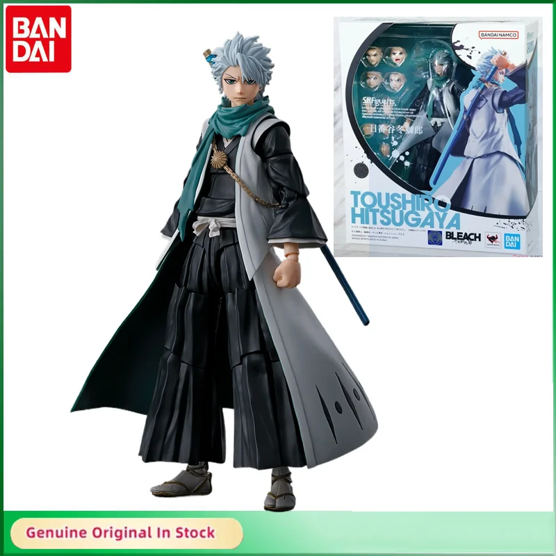 Bandai Original SHFiguarts BLEACH SOLID AND SOULS Hitsugaya Toushirou Action Figure Active Joints Model Collectible Gift