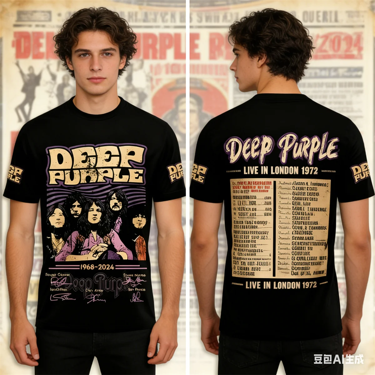 

Футболка Rock Deep Purple Band с 3D принтом для мужчин и женщин, модная повседневная футболка с коротким рукавом, топы в стиле хип-хоп, футболки, мужская одежда