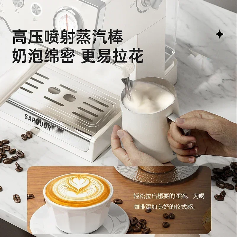 office Coffee machine precise temperature control  household small fully semi-automatic retro Italian style  all-in-one machine