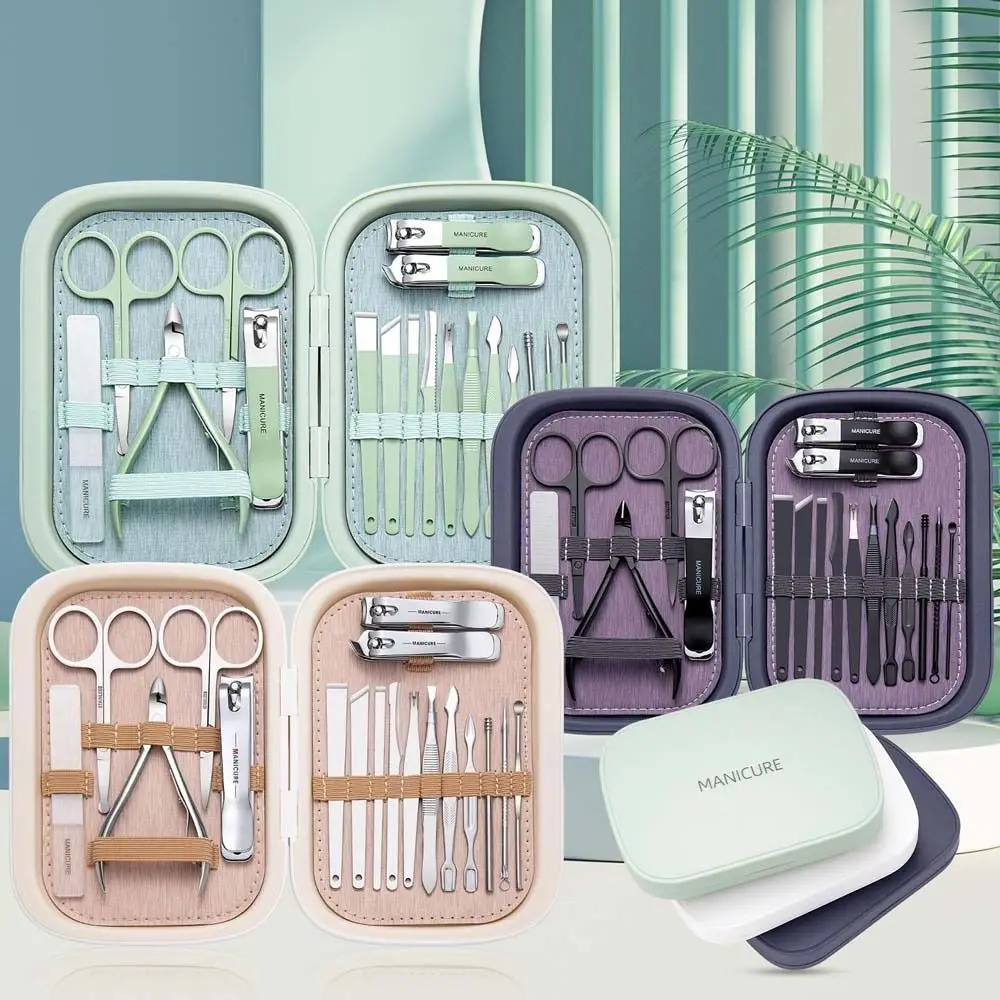 

Nail Cutter Nail Scissors Nail File Nail Sanding Eyebrow Tweezers Nail Tools Kit Manicure Set Pedicure Tool Nail Clippers Set