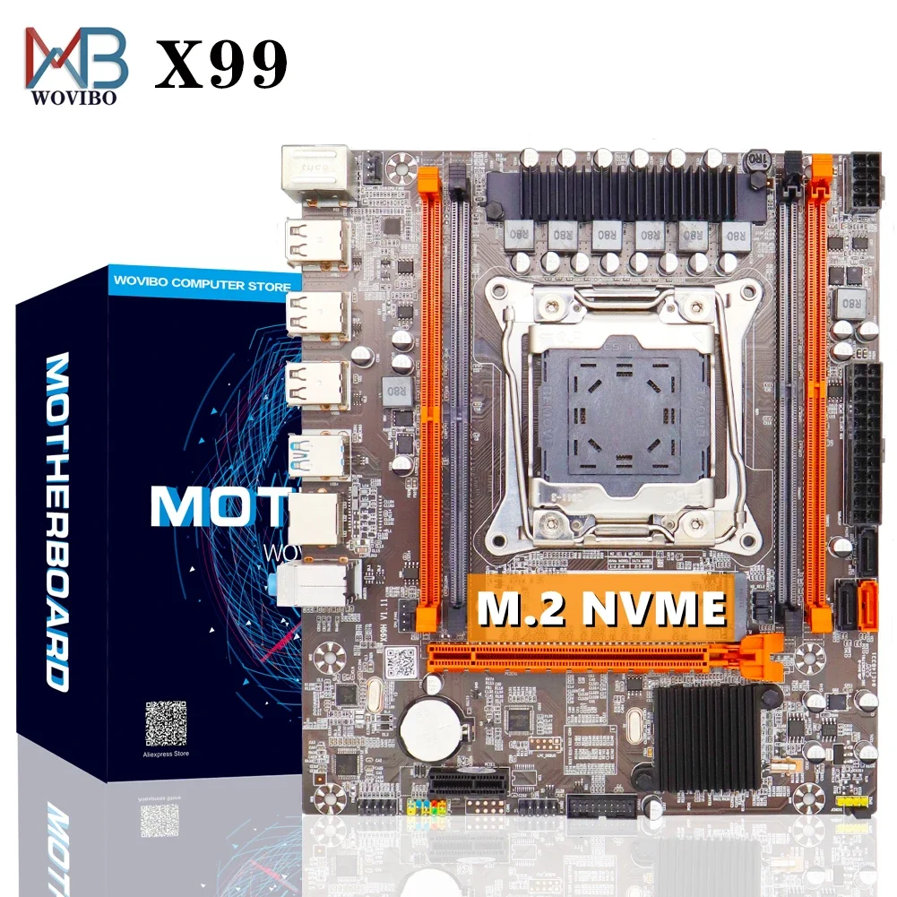 Placa-mãe X99 Sata Iii M.2 Nvme Ssd, Memória Ddr4, Usb 2011, Intel Drive for I7 Xeon E5 Cpu Motherboard