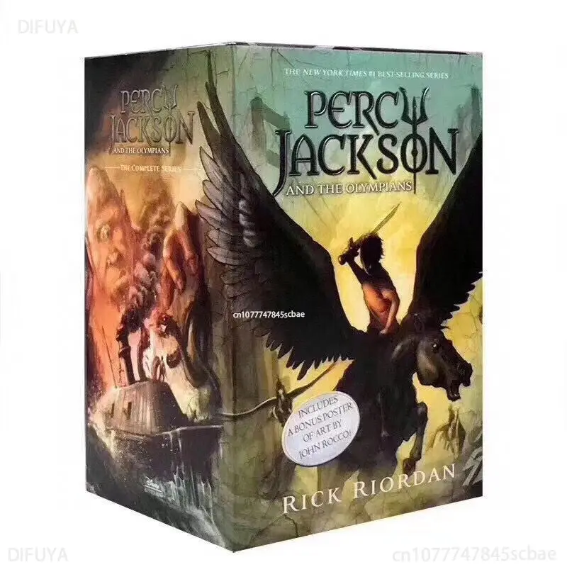 5 Books/Set Percy Jackson & The Olympians English Original Novel Books Children's English Picture Book Sets DIFUYA