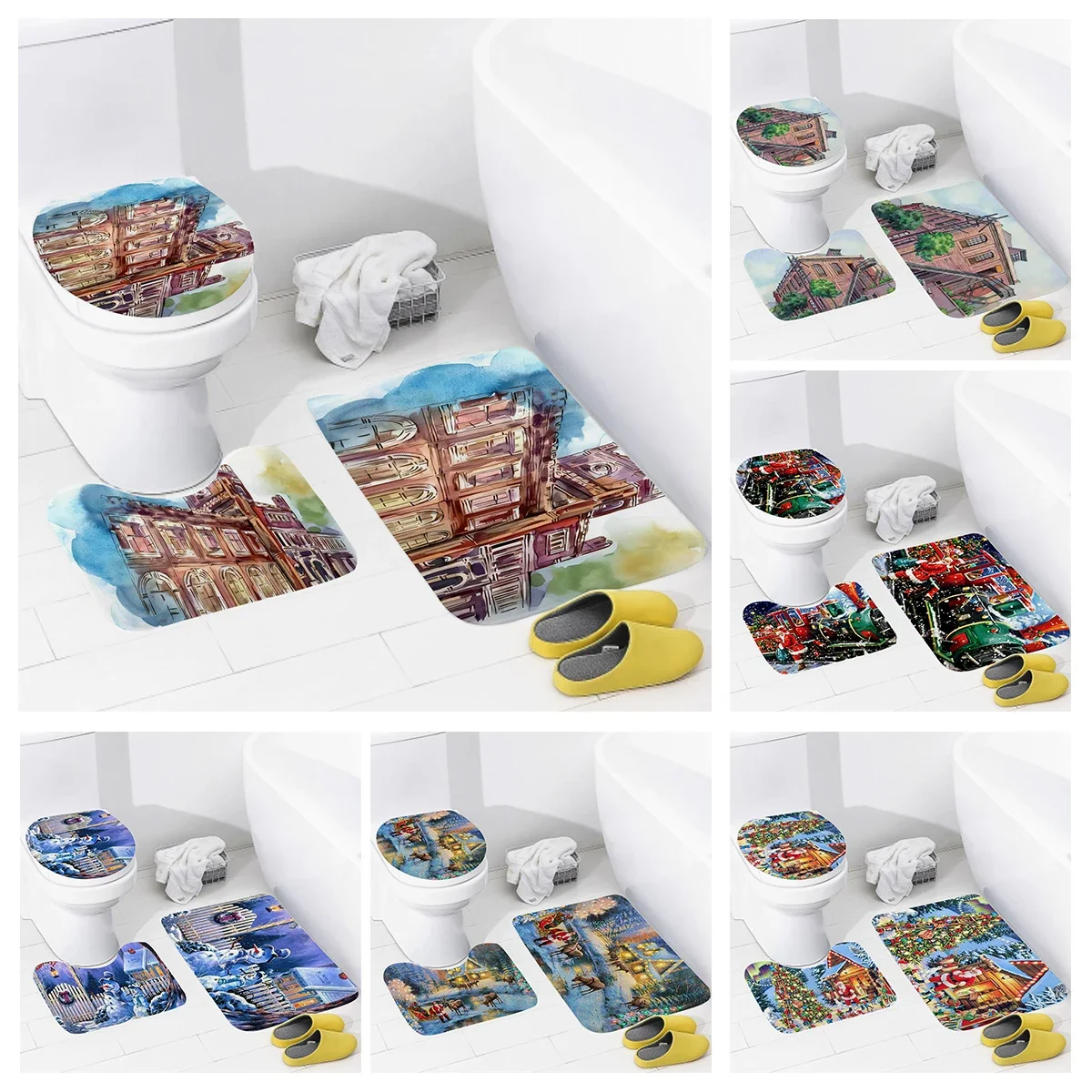 home bathroom floor mats Colorful animals Bath Foot mat modern bathroom accessories rug Toilet mat Bathtub anti-slip carpet