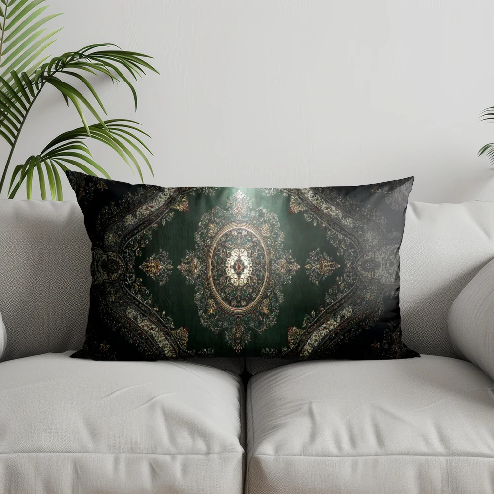 Home Decor Exquisite Persian-Patterned Pillowcase Suitable For Sofa Bedroom Car Pillow Cover Cushion Rectangular Back Cushion