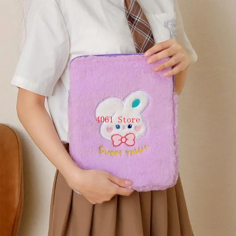 Tablet Case Laptop Storage Bag Cartoon Rabbit Pattern Tablet Protective Cover for 11 inch Laptop