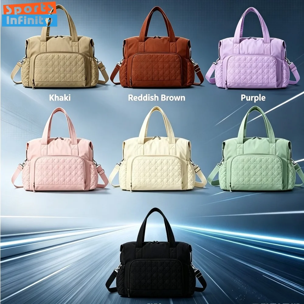 Women Solid Yoga Fitness Travel Bag 36-55L Dry Wet Separation Duffle Bag, Handbag Crossbody for Mommy Daily Use