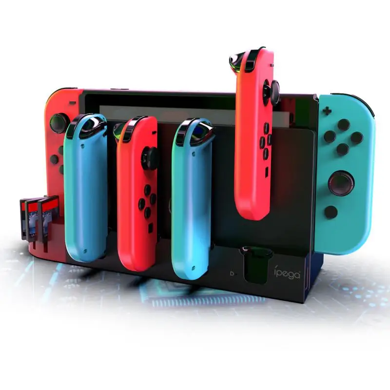 

For Switch Handle Seat Charger Joycon Small Handle Python Four Charge NS Game Card Storage Seat Charger