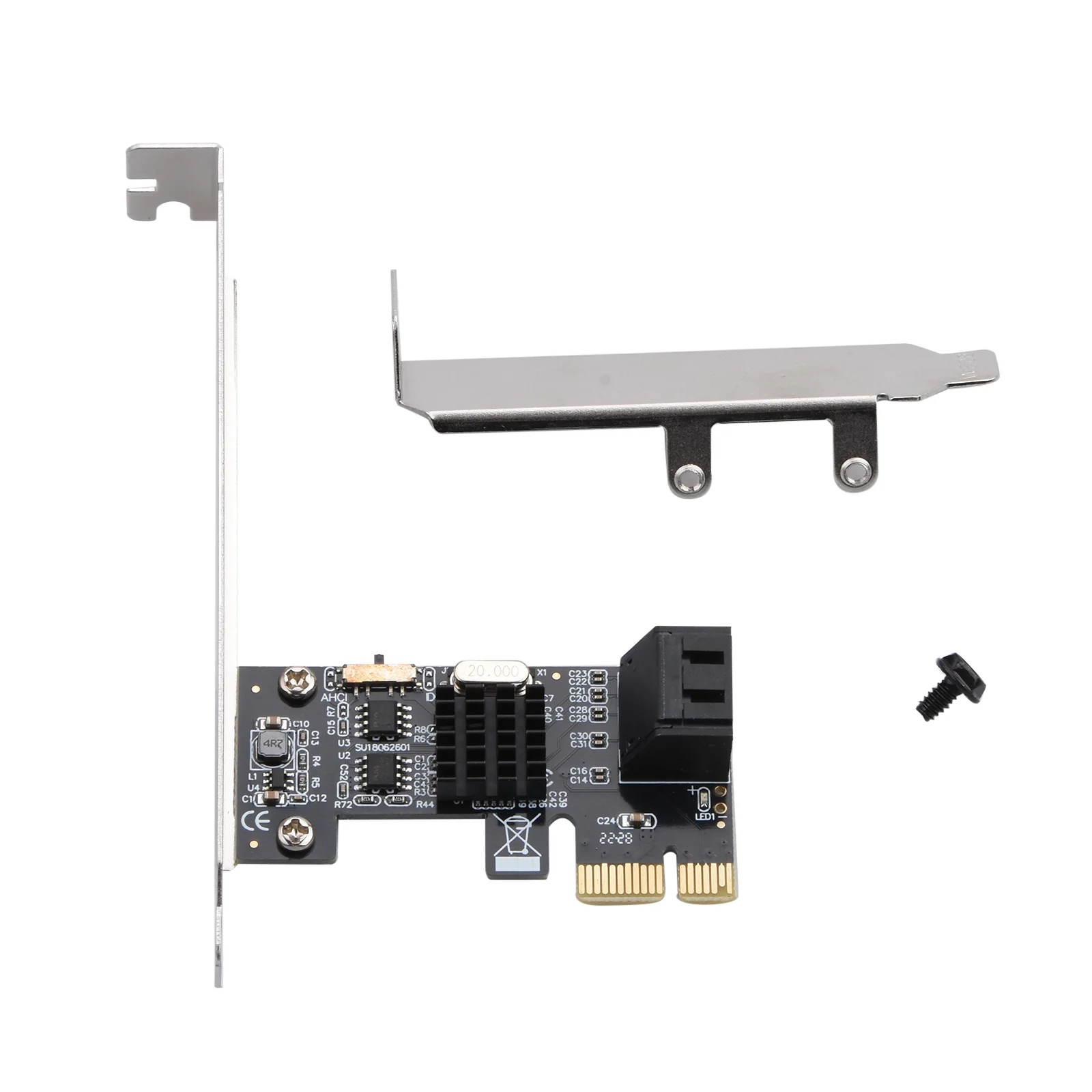 

PCI Express PCIe to SATA3.0 2-Port SATA III Expansion Controller Adapter Card 6Gb/s Port For SSD HDD Optical Drive for Windows