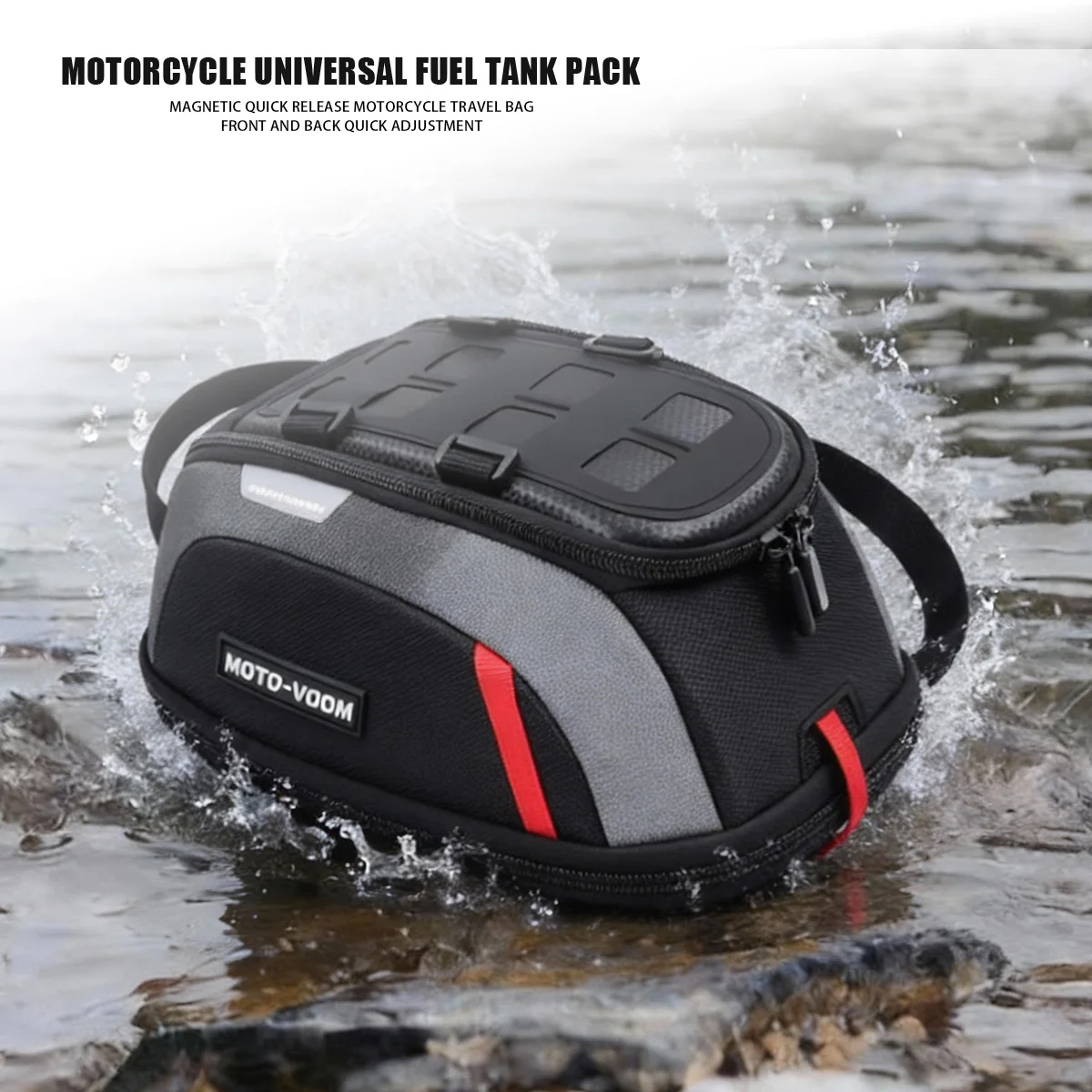 Universal Magnetic Motorcycle Tank Bag Portable Card Phone Tool Bag Black For BMW R1200GS ADV R1250GS R 1250 GS F850GS F 750GS - view 4