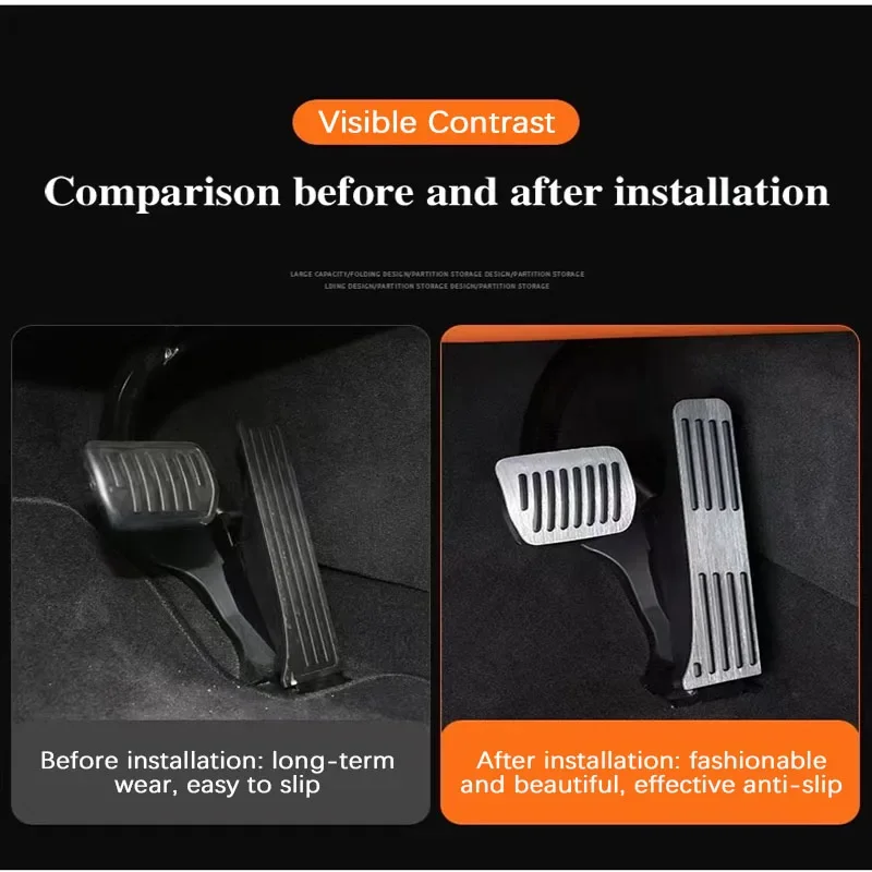 Car Pedals For Tesla Model X Y 2015~2023 Aluminum Alloy Car Foot Pads Rest Brake Pedals Accelerator Car Acessories Decoration