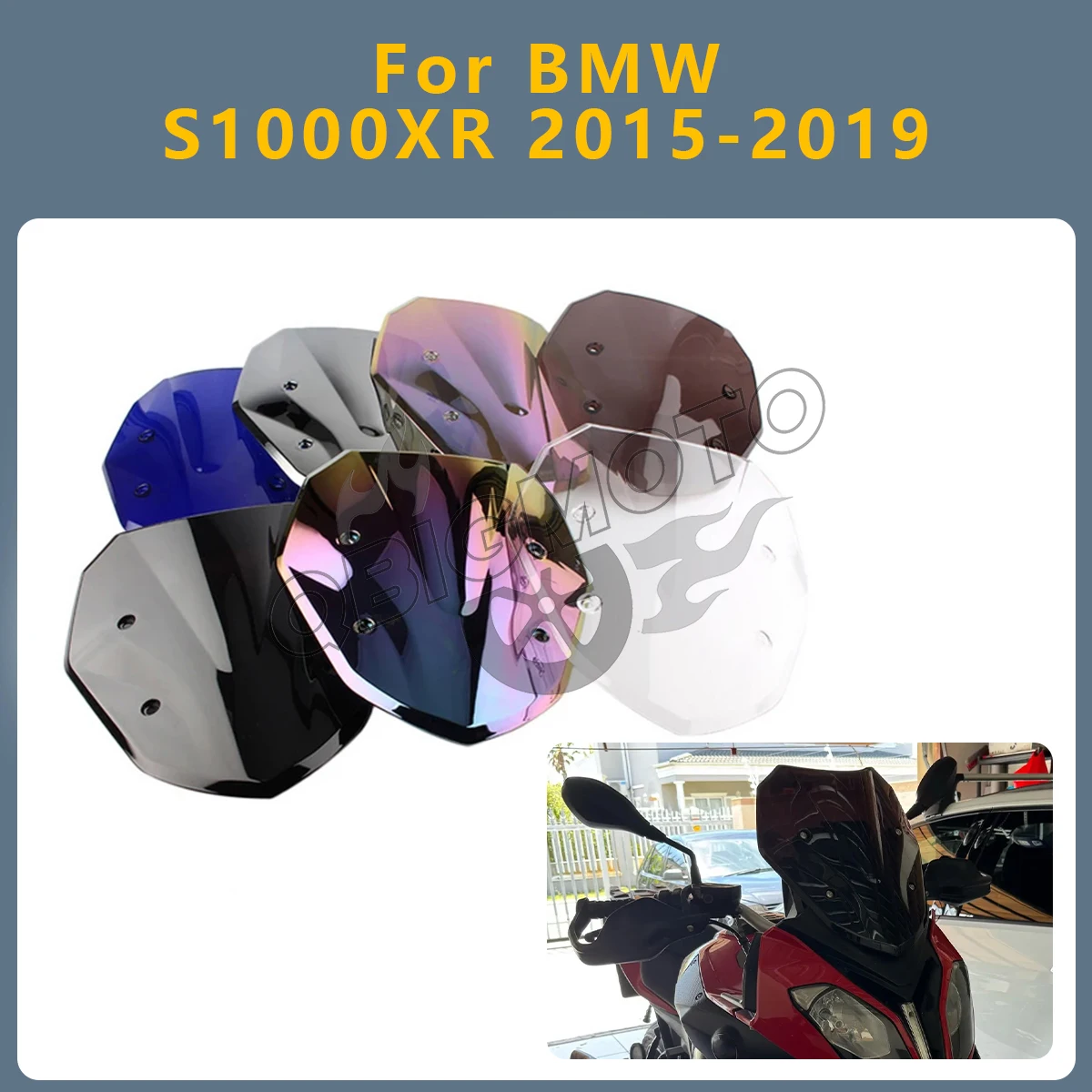 

Motorcycle Wind Windshield WindScreen Fairing For BMW S1000XR S 1000 XR 2015-2019 Moto Deflector Double Bubble Windshield
