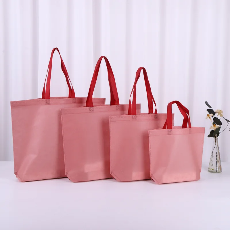 StoBag 25pcs Wholesale Color Non-woven Shopping Tote Shoulder Bag Eco Large Reusable Gift Storage Pouches Custom Logo(Extra Fee)