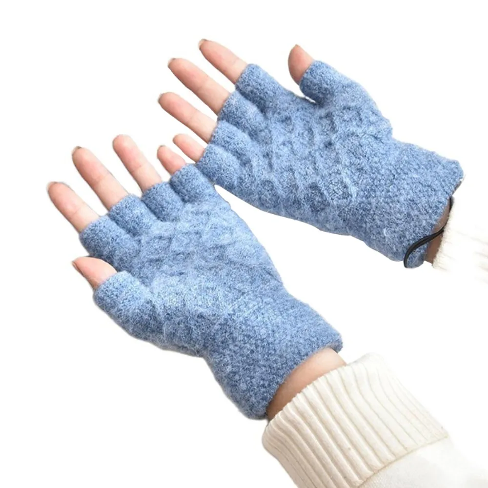 Washable Unisex Winter Glove Heated Gloves USB Electric Rechargeable Mitten Full&Half Finger Gloves Warmer Hand