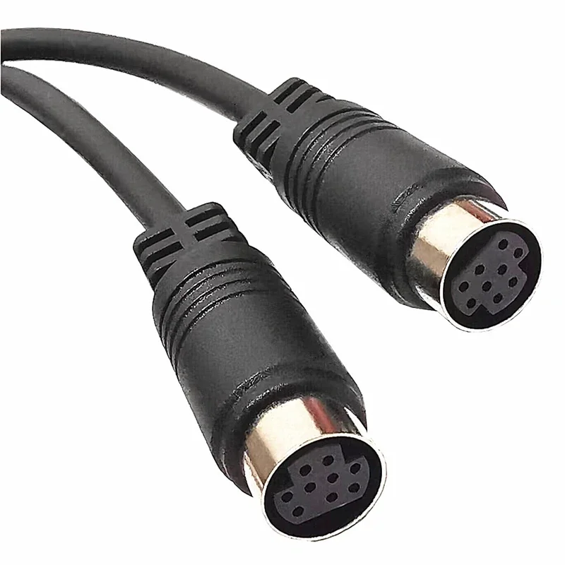 0.5m S-video Mini DIN 9pin Splitter male to 2 femaleY Adapter Cable, for DVR/PVR, DVD Audio/Video Set-top Box Cable