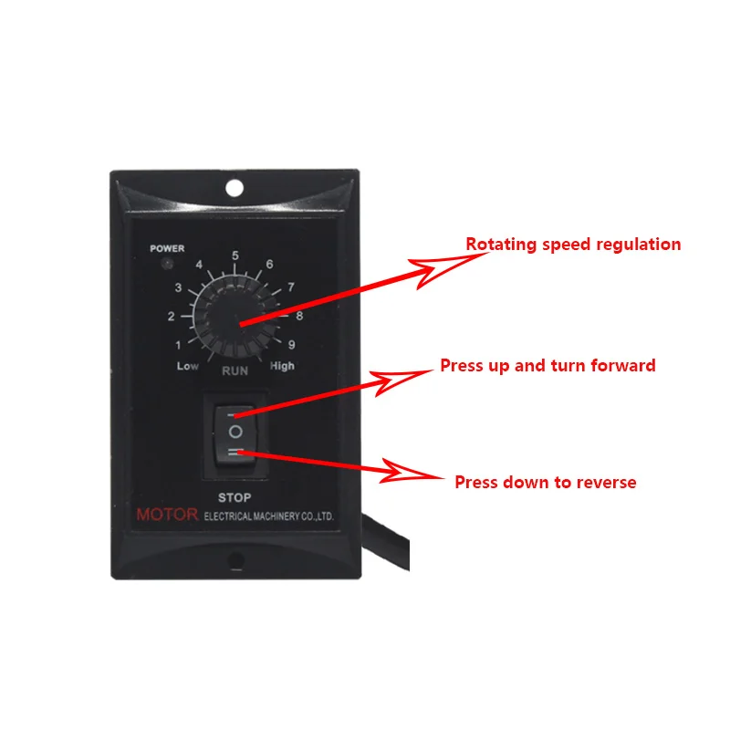 AC Asynchronous Motor Speed Controller Forward and Reverse Rotation Controller 6w/15w/25w/40w/60w/90w/120w/180w/200w/250w/400w