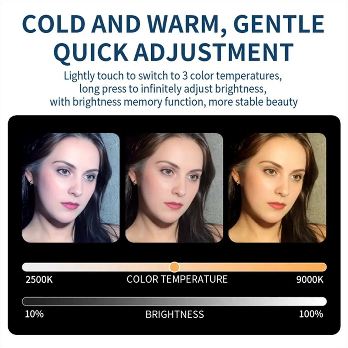 For Mobile Phone Magnetic Fill Light Selfie Beauty Light Mobile Phone Fill Light Portable Mini Black