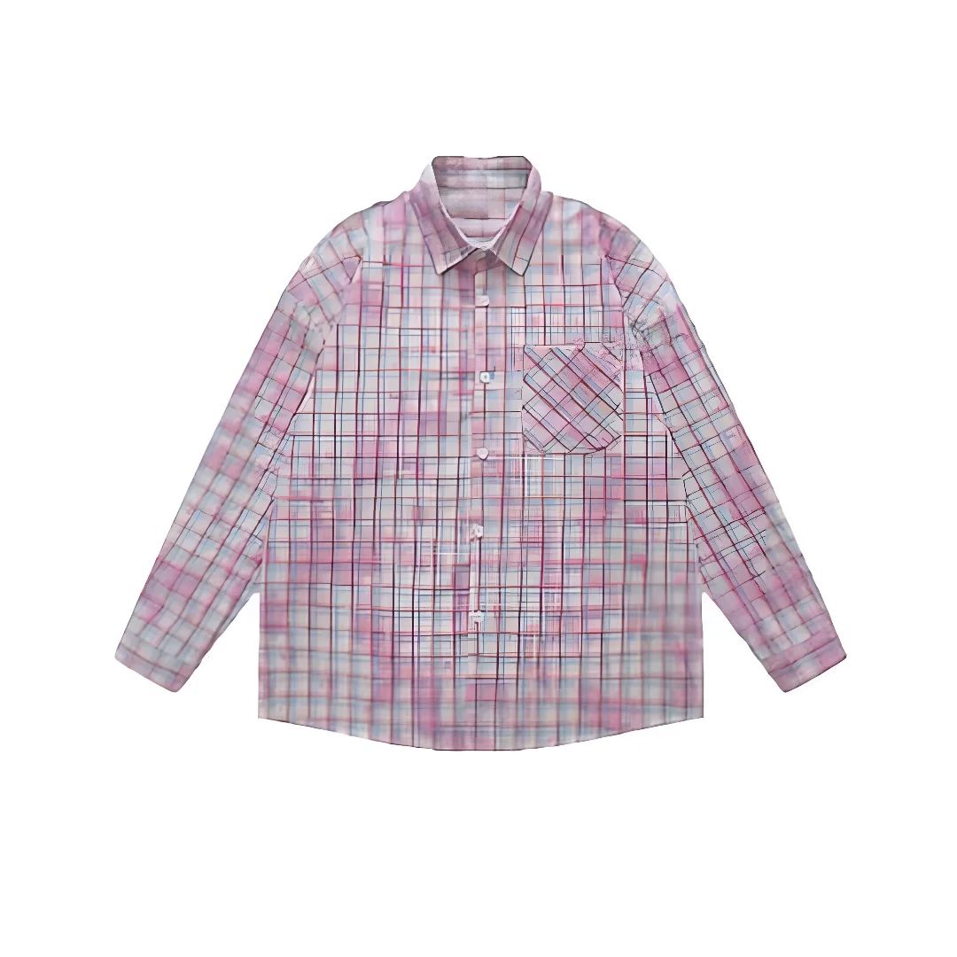 

NUOMICI американская хип-хоп контрастная цветная клетчатая рубашка женская тренд 2025 K-Fasion Y2K свободная повседневная рубашка-рубашка в ленивом стиле куртка